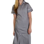 DVDDR Storm Grey/White Trim Dress