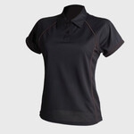 Women's piped performance polo