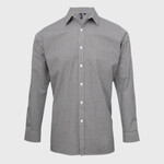 Microcheck (Gingham) long sleeve cotton shirt