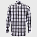 Ginmill check cotton long sleeve shirt