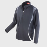 Spiro Unisex Zip Neck Trial Training Top