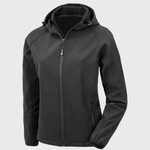 Result Genuine Recycled Ladies Three Layer Printable Hooded Soft Shell Jacket