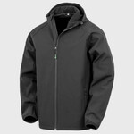 Result Genuine Recycled Three Layer Printable Hooded Soft Shell Jacket
