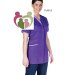 ASYMM Ladies Asymmetric Tunic - PURPLE/LILAC TRIM - WCG