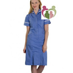 DVDDR Female Nursing Dress - HOSPITAL BLUE/WHITE TRIM - WCG
